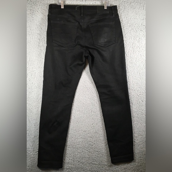 Madewell Jeans Women's Atlectic Slim Black Size 35/32 Straight Denim Pockets - Picture 2 of 12